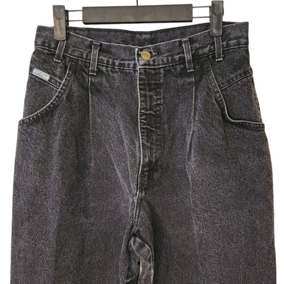 Vintage 80s 90s Bareback Chic High Waist Taper Jeans 14 - Picture 3 of 6